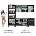 Ver imagem 6 de Armário de Cozinha Completa 250cm Preto Reims Madesa