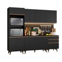 Ver imagem 3 de Armário de Cozinha Completa 250cm Preto Reims Madesa