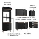 Ver imagem 5 de Armário de Cozinha Completa 250cm Preto Reims Madesa