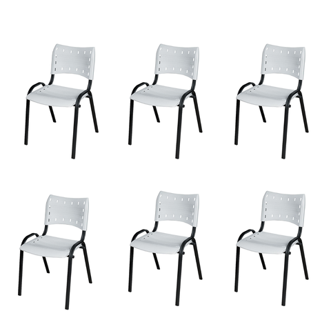 Kit 6 Cadeira Iso - Branco