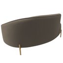 Ver imagem 7 de Sofá Curvo 2 Lugares 150cm Braço Esq. Thommy Pés Ouro Bouclé Marrom - Nexta Casa