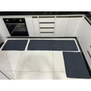 Ver imagem 1 de Jogo Rústico 3 Peças 1 Passadeira + 2 Tapetes Cinza Grafite