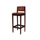 Ver imagem 4 de Kit 2 Banquetas Assento Encosto Estofado em Sintetico Hellen:Imbuia com Sintetico Whisky