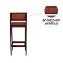 Ver mais imagens de Kit 2 Banquetas Assento Encosto Estofado em Sintetico Hellen:Imbuia com Sintetico Whisky