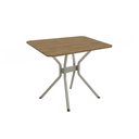 Ver imagem 1 de Mesa de Sala Jantar Loire Aço C/tampo Madeirado 90x90cm Nogueira/niquel - Kappesberg