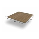 Ver imagem 3 de Mesa de Sala Jantar Loire Aço C/tampo Madeirado 90x90cm Nogueira/niquel - Kappesberg