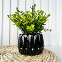 Ver imagem 2 de Vaso Cachepot Preto em Alto Relevo 3d Decoração Sala