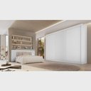 Ver imagem 1 de Guarda Roupa Casal 3 Portas 6 Gavetas Vitoria-off White Móveis Europa