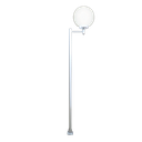 Ver imagem 1 de Poste e Luminária Globo G Braço Reto Jardim Branco 300cm Ouro Minas L080OM