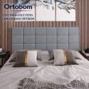 Ver imagem 4 de Cabeceira Painel Bia Estofada Casal Cinza Suede 1,40m - Pc Móveis