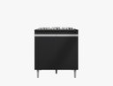 Ver imagem 3 de Balcão Armário Cooktop Andréia 79cm 4 ou 5 Bocas 2 Portas - Preto
