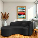 Ver imagem 1 de Recamier Curvo Orgânico 180cm 3 Lugares Lado Esquerdo para Sala de Estar Bouclé Londres