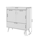 Ver imagem 3 de Gabinete para Banheiro 80cm com 2 Portas 1 Gaveta e Cuba de Embutir Trancoso Marrom/Cappuccino