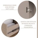 Ver mais imagens de Gabinete para Banheiro 80cm com 2 Portas 1 Gaveta e Cuba de Embutir Trancoso Marrom/Cappuccino