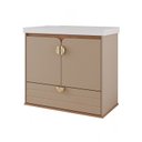 Ver imagem 7 de Gabinete para Banheiro 80cm com 2 Portas 1 Gaveta e Cuba de Embutir Trancoso Marrom/Cappuccino