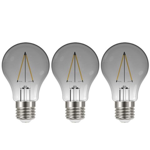 Lâmpada Led Fumê 30w Iluminação Kit 3 Unid. Decorativa Vintage Branco Quente Retrô Multifilamento Lu