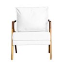 Ver imagem 3 de Kit 2 Poltronas Decorativa Mona Madeira Maciça Corino Branco