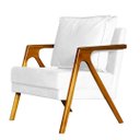 Ver imagem 2 de Kit 2 Poltronas Decorativa Mona Madeira Maciça Corino Branco