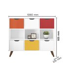 Ver imagem 3 de Nicho Organizador Lila Retrô c/ 6 Gavetas Branco/Colorido - Mercado dos Móveis