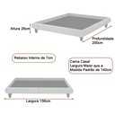 Ver imagem 4 de Cama Casal Japonesa 156cm Pés Madeira Haru Linho Cinza Clarinho - Sallar Home