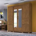 Ver imagem 1 de Guarda-Roupa Casal 6 Portas 4 Gavetas com Espelho Aracajú Moval Castanho Wood