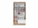 Ver imagem 2 de Guarda-Roupa Infantil Selena 3 Portas 2 Gavetas Selena Carolina Amadeirado/Branco