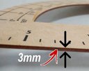 Ver imagem 2 de Kit Geométrico do Professor MDF com Régua 60 cm 1 Transferidor 180 Graus e 1 Esquadro 30º/60º Graus