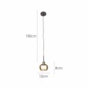 Ver imagem 2 de Lustre Pendente Ohad 12cm Âmbar Cristal Legítimo Kit com 3