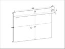 Ver imagem 3 de Painel para TV até 60 Polegadas 180CMX120CM 1 Prateleira Benevello Quiditá