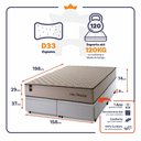 Ver imagem 3 de Conjunto Box Baú Queen San Diego Branco 158x198x74 Espuma D33