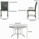 Ver imagem 5 de Mesa Ascoli 4 Cadeiras Cannes de Alumínio Fendi Trama Verde