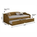 Ver imagem 2 de Sofá Cama Solteiro com Cama Auxiliar Funny Iii Conquista Carvalho Rústico