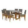 Conjunto Sala de Jantar 6 Lugares Retangular com Tampo de Vidro Mesa Filadélfia Cadeiras Miami - 2