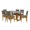 Ver imagem 2 de Conjunto Sala de Jantar 6 Lugares Retangular com Tampo de Vidro Mesa Filadélfia Cadeiras Miami
