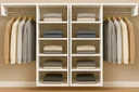 Ver imagem 2 de Closet Armário Nicho Estante Supenso de Parede Aberto com Cabide Mdf Branco