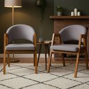 Ver imagem 1 de Kit 2 Cadeiras Sala de Jantar Premium com Braço Madeira Maciça Movellu Home