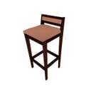 Ver imagem 6 de Banqueta Baixa 70cm para Bancada Assento Estofado em Sintetico Cecilia:imbuia com Sintetico Nude