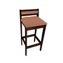 Ver imagem 2 de Banqueta Baixa 70cm para Bancada Assento Estofado em Sintetico Cecilia:imbuia com Sintetico Nude