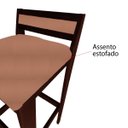 Ver imagem 7 de Banqueta Baixa 70cm para Bancada Assento Estofado em Sintetico Cecilia:imbuia com Sintetico Nude