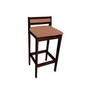 Ver imagem 5 de Banqueta Baixa 70cm para Bancada Assento Estofado em Sintetico Cecilia:imbuia com Sintetico Nude