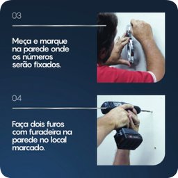 Número 8 Residencial Preto 14cm De Altura - 5