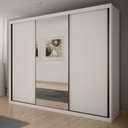 Ver imagem 1 de Guarda Roupa Casal Amsterdã 3 Portas 6 Gavetas com Espelho Clic Móveis