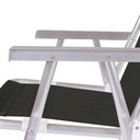 Ver imagem 3 de Kit 2 Cadeira Praia Alta Alumínio Conforto Preto 120kg Mor