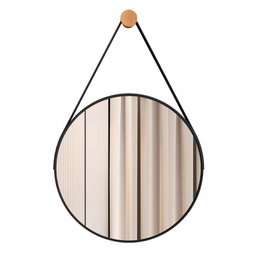 Espelho Decorativo Castanheira 35cm Preto - Jb Bechara - 2