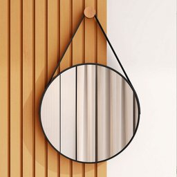 Espelho Decorativo Castanheira 35cm Preto - Jb Bechara - 1