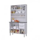 Ver imagem 2 de Armário de Cozinha 6 Portas 3 de Vidro 2 Gavetas Regina Itatiaia