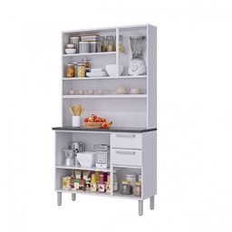 Armário de Cozinha 6 Portas 3 de Vidro 2 Gavetas Regina Itatiaia - 2 Armário de Cozinha 6 Portas 3 de Vidro 2 Gavetas Regina Itatiaia - 2