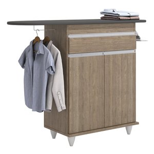 Tábua de Passar com Balcão 02 Portas Alice Castanho 119 Cm - D'rossi Drossi