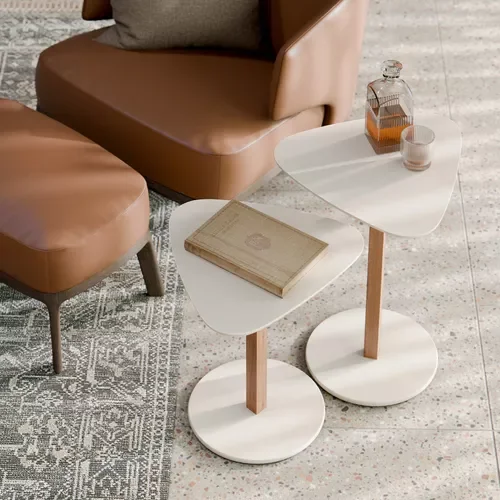 Ver imagem 5 de Conjunto Mesa de Centro Lateral de Canto Decorativo Mdf:gianduia