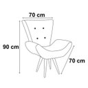 Ver imagem 5 de POLTRONA DECORATIVA PARA SALA EMILIA SUEDE CINZA PÉ CASTANHO – CLIQUE E DECORE